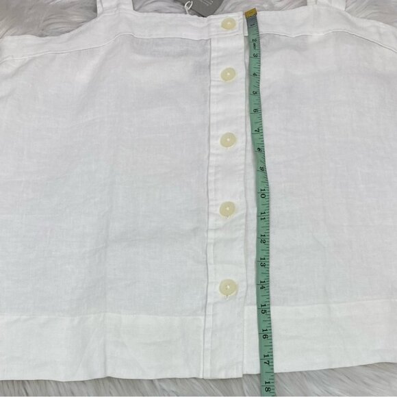 Everlane Women's NWT White The Linen‎ Picnic Square Neckline Tank Top 14/C40 - Picture 8 of 8